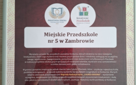 Galeria aktualności Miejskie Przedszkole nr 5 w Zambrowie z prestiżową Nagrodą Specjalną Laurea Maxima oraz Znakiem Jakości 7