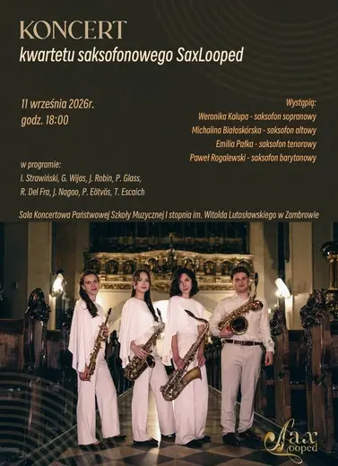 Koncert Kwartetu Saksofonowego SaxLooped