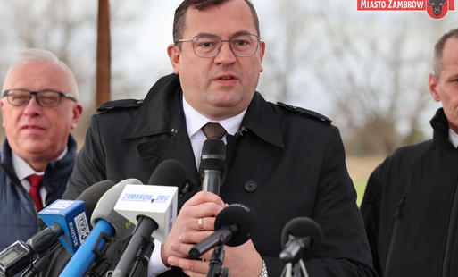 Konferencja prasowa - południowa obwodnica Zambrowa