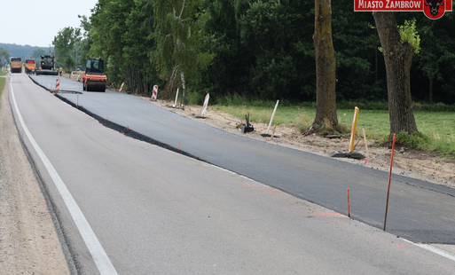 Kolejny etap prac na drodze krajowej nr 63 w rejonie ROD pod Długoborzem