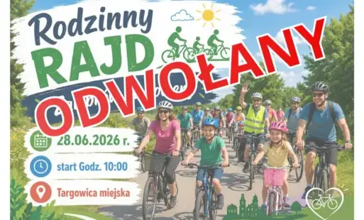 Niedzielny rajd rowerowy ODWOŁANY 