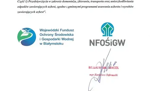 Zdjęcie do Usuwanie wyrob&oacute;w zawierajacy azbest z terenu Miasta Zambr&oacute;w