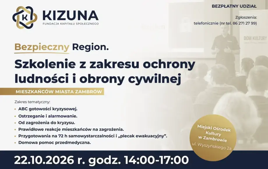 Bezpłatne szkolenie z ochrony ludności w Zambrowie