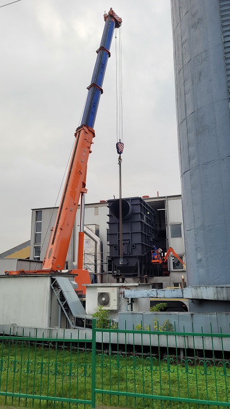Trwa budowa nowej instalacji spalania biomasy w ZCiW w Zambrowie fot. ZCiW