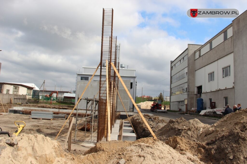 Trwa budowa nowej instalacji spalania biomasy w ZCiW w Zambrowie 13.04.2023r. fot. J. Włodkowska - Kurpiewska