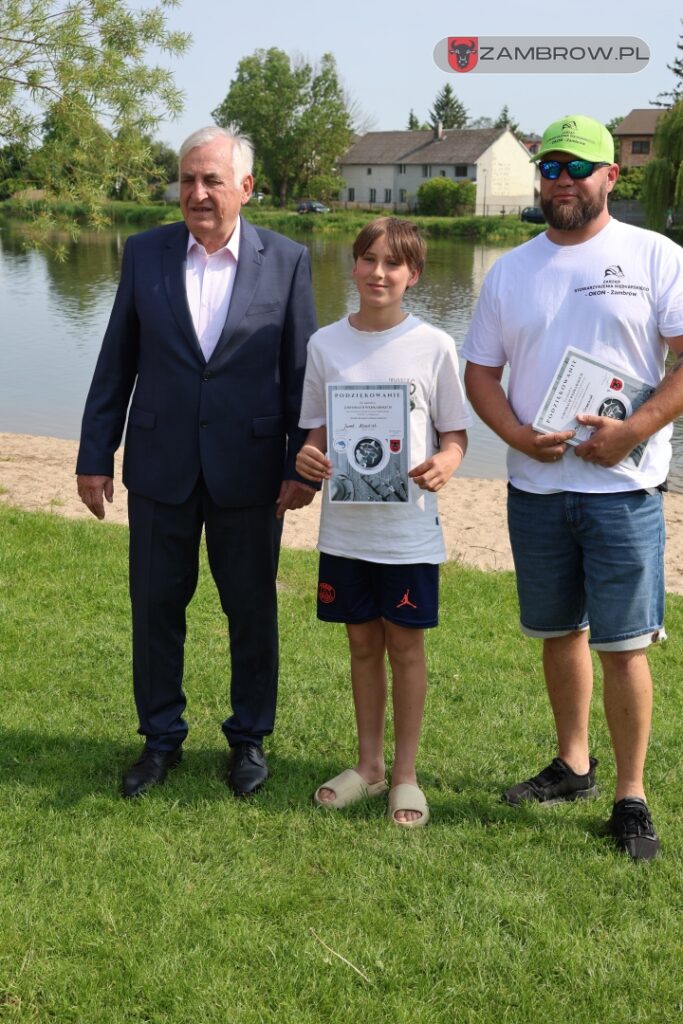 Zawody Wędkarskie dla dzieci i młodzieży o Puchar Burmistrza Miasta Zambrów 01.06.2025r. fot. J. Kurpiewska