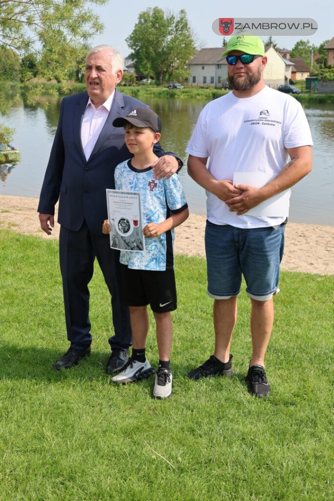 Zawody Wędkarskie dla dzieci i młodzieży o Puchar Burmistrza Miasta Zambrów 01.06.2025r. fot. J. Kurpiewska