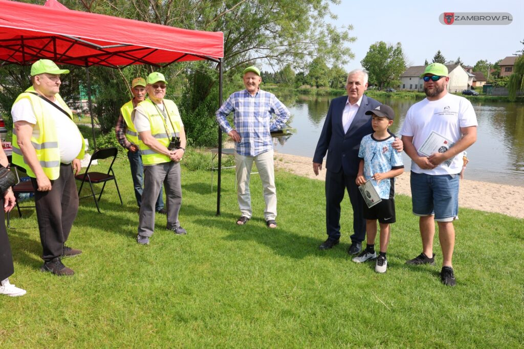 Zawody Wędkarskie dla dzieci i młodzieży o Puchar Burmistrza Miasta Zambrów 01.06.2025r. fot. J. Kurpiewska