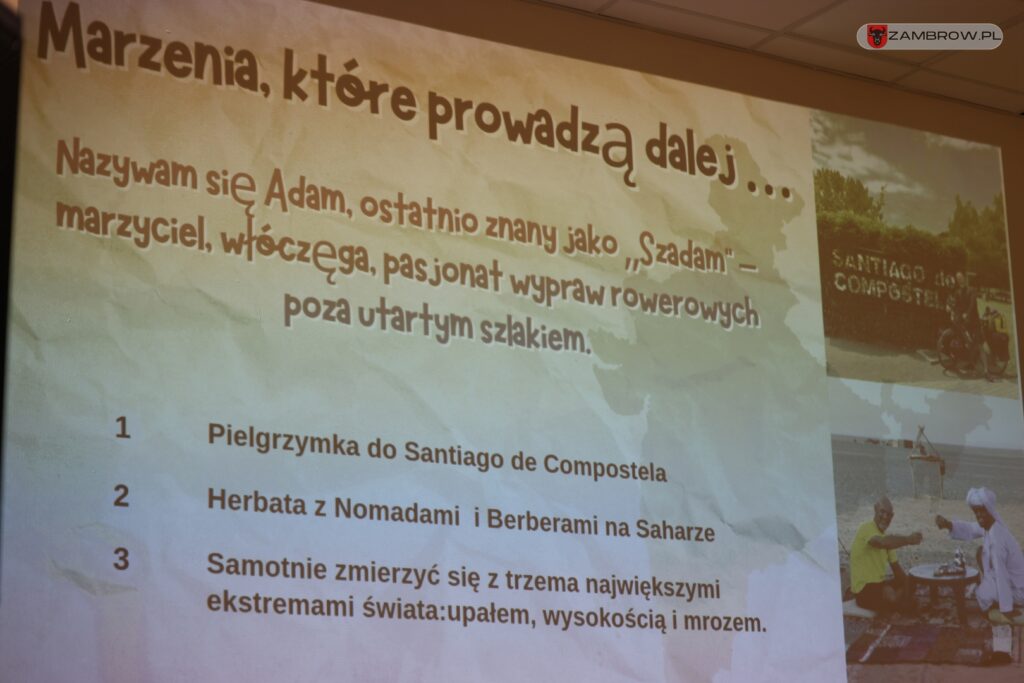 Ekstremalne podróże Adama Borejko 26.09.2025r. fot. J. Kurpiewska
