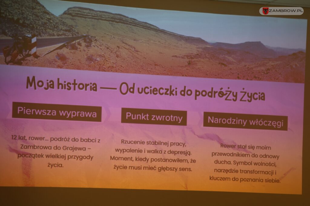 Ekstremalne podróże Adama Borejko 26.09.2025r. fot. J. Kurpiewska